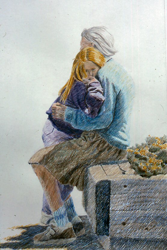 two women, painting by Ruth Bavetta